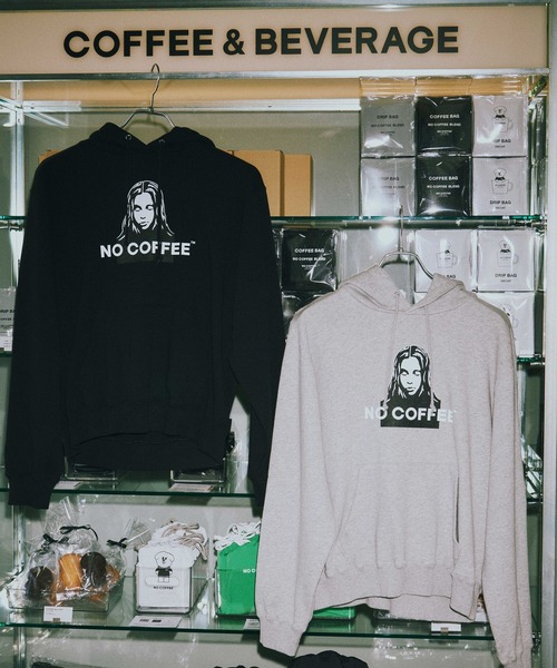 X-girl(エックスガール)の「X-girl x NO COFFEE SWEAT HOODIE(パーカー・レディース・ブラック/アッシュ・L/S/M)」の8枚目の写真