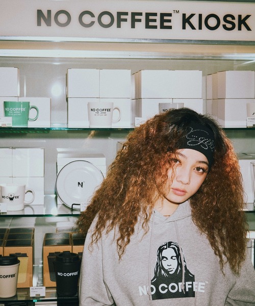 X-girl(エックスガール)の「X-girl x NO COFFEE SWEAT HOODIE(パーカー・レディース・ブラック/アッシュ・L/S/M)」の4枚目の写真