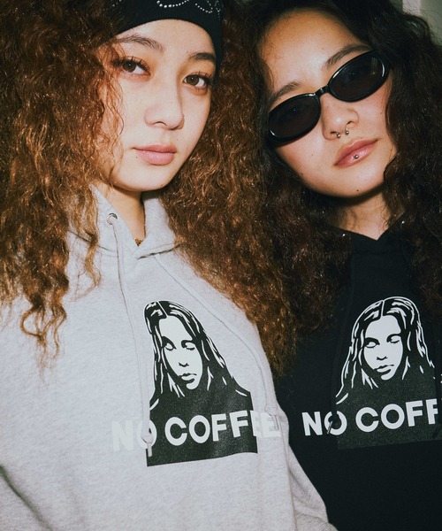 X-girl(エックスガール)の「X-girl x NO COFFEE SWEAT HOODIE(パーカー・レディース・ブラック/アッシュ・L/S/M)」の6枚目の写真