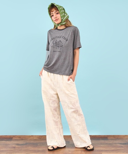 anap mimpi（アナップミンピ）の「フローラル 刺繍 イージー パンツ（その他パンツ・レディース・アイボリー・F）」の13枚目の写真