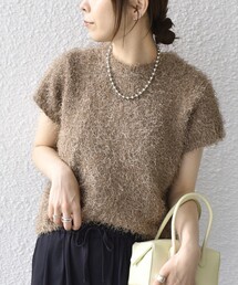 SHIPS Colors:〈手洗い可能〉フェザー クルーネック 2WAY ニット◇