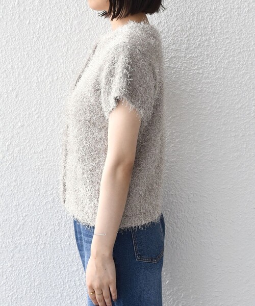 SHIPS Colors(シップス カラーズ)の「SHIPS Colors:〈手洗い可能〉フェザー クルーネック 2WAY ニット◇(ニット/セーター・レディース・ベージュ/ネイビー/ブラウン・ONE SIZE)」の15枚目の写真