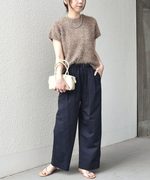 SHIPS Colors(シップス カラーズ)の「SHIPS Colors:〈手洗い可能〉フェザー クルーネック 2WAY ニット◇(ニット/セーター・レディース・ベージュ/ネイビー/ブラウン・ONE SIZE)」の19枚目の写真