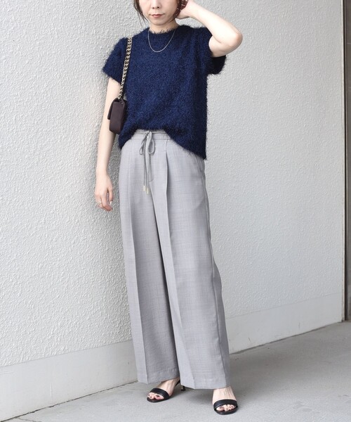 SHIPS Colors(シップス カラーズ)の「SHIPS Colors:〈手洗い可能〉フェザー クルーネック 2WAY ニット◇(ニット/セーター・レディース・ベージュ/ネイビー/ブラウン・ONE SIZE)」の20枚目の写真