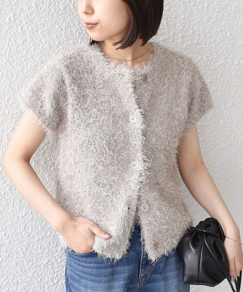 SHIPS Colors(シップス カラーズ)の「SHIPS Colors:〈手洗い可能〉フェザー クルーネック 2WAY ニット◇(ニット/セーター・レディース・ベージュ/ネイビー/ブラウン・ONE SIZE)」の21枚目の写真