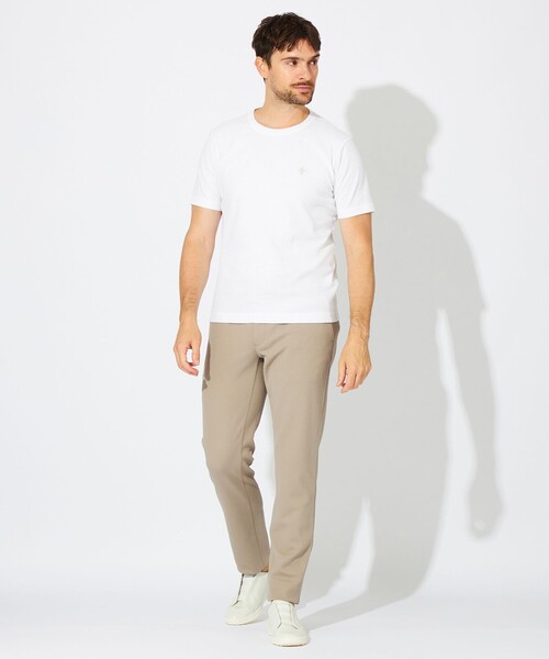 EPOCA UOMO（エポカウォモ）の「リンクスジャカードヘリンボーンカットソー（Tシャツ/カットソー・メンズ・グレー系その他2/ホワイト/ブラック・48/46）」の4枚目の写真