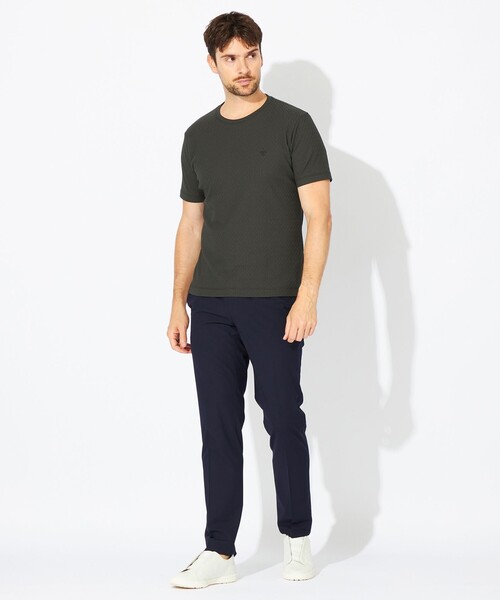 EPOCA UOMO（エポカウォモ）の「リンクスジャカードヘリンボーンカットソー（Tシャツ/カットソー・メンズ・グレー系その他2/ホワイト/ブラック・48/46）」の5枚目の写真