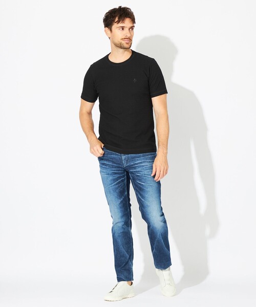 EPOCA UOMO（エポカウォモ）の「リンクスジャカードヘリンボーンカットソー（Tシャツ/カットソー・メンズ・グレー系その他2/ホワイト/ブラック・48/46）」の6枚目の写真