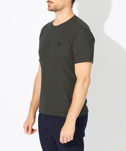 EPOCA UOMO（エポカウォモ）の「リンクスジャカードヘリンボーンカットソー（Tシャツ/カットソー・メンズ・グレー系その他2/ホワイト/ブラック・48/46）」の8枚目の写真