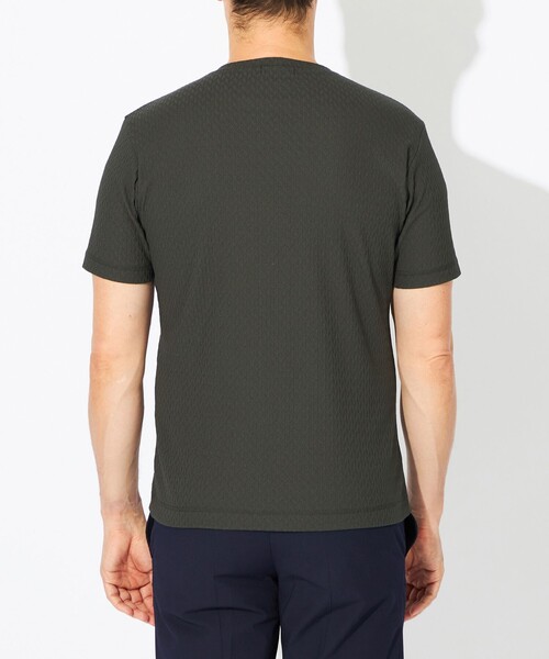 EPOCA UOMO（エポカウォモ）の「リンクスジャカードヘリンボーンカットソー（Tシャツ/カットソー・メンズ・グレー系その他2/ホワイト/ブラック・48/46）」の9枚目の写真