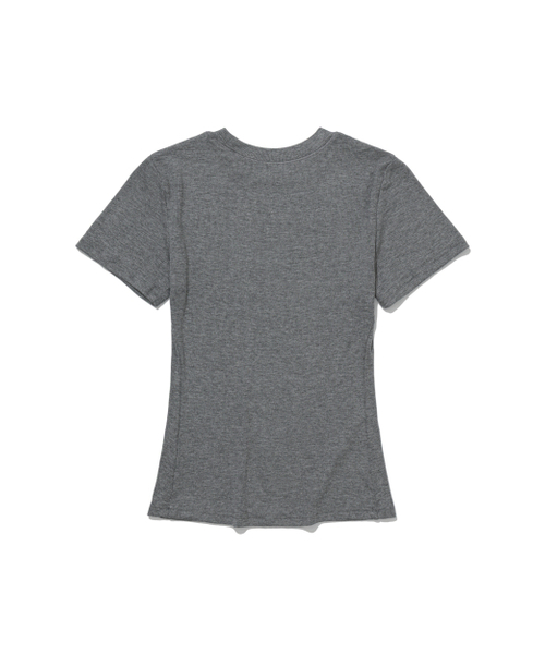 MOAA(モア)の「リブスリムハーフスリーブ(Tシャツ/カットソー・レディース・グレー/スカイブルー/ブラウン/ワイン/ブラック/ホワイト・SMALL/MEDIUM)」の17枚目の写真