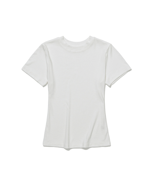MOAA(モア)の「リブスリムハーフスリーブ(Tシャツ/カットソー・レディース・グレー/スカイブルー/ブラウン/ワイン/ブラック/ホワイト・SMALL/MEDIUM)」の19枚目の写真