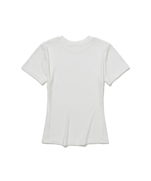 MOAA(モア)の「リブスリムハーフスリーブ(Tシャツ/カットソー・レディース・グレー/スカイブルー/ブラウン/ワイン/ブラック/ホワイト・SMALL/MEDIUM)」の20枚目の写真