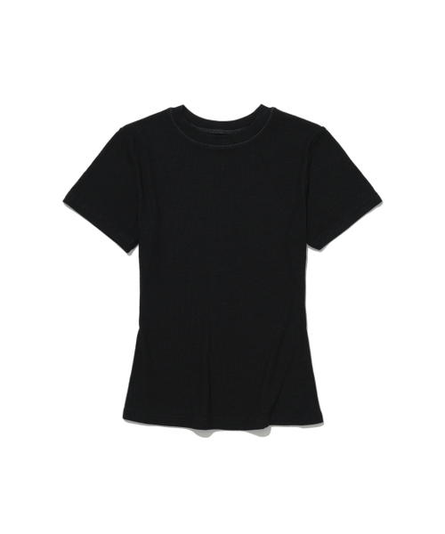MOAA(モア)の「リブスリムハーフスリーブ(Tシャツ/カットソー・レディース・グレー/スカイブルー/ブラウン/ワイン/ブラック/ホワイト・SMALL/MEDIUM)」の10枚目の写真
