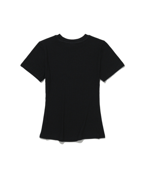 MOAA(モア)の「リブスリムハーフスリーブ(Tシャツ/カットソー・レディース・グレー/スカイブルー/ブラウン/ワイン/ブラック/ホワイト・SMALL/MEDIUM)」の11枚目の写真