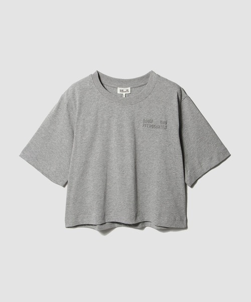 BAUM UND PFERDGARTEN(バウムウンドヘルガーデン)の「BAUM UND PFERDGARTEN / ジアナTシャツ(Tシャツ/カットソー・レディース・ライトグレー/ホワイト・SMALL)」の1枚目の写真