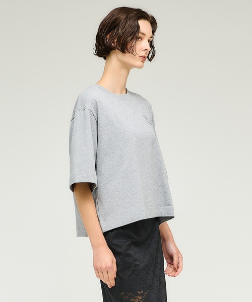 BAUM UND PFERDGARTEN(バウムウンドヘルガーデン)の「BAUM UND PFERDGARTEN / ジアナTシャツ(Tシャツ/カットソー・レディース・ライトグレー/ホワイト・SMALL)」の7枚目の写真