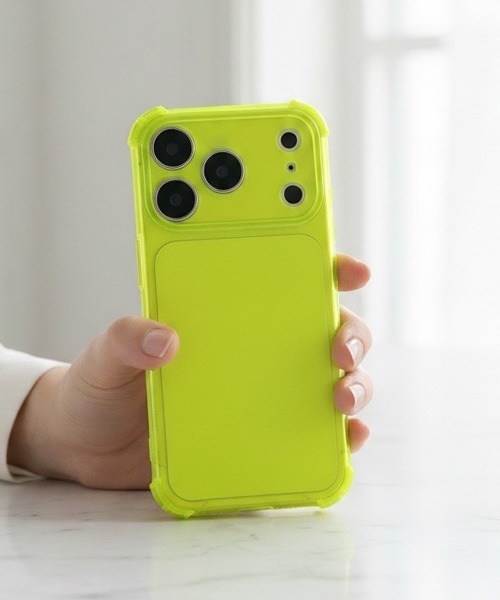 Fun & Daily(ファンアンドデイリー)の「Clear Color iPhone 16 17 Pro ProMax Case / アイフォンカラーケース(スマホケース/カバー・レディース・グリーン/ブラック/クリア/イエロー/オレンジ/パープル・iPhone 17 Pro/iPhone 17/iPhone 16/iPhone 17 Pro Max/iPhone 16 Pro)」の5枚目の写真