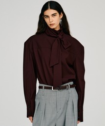 PRANK PROJECT | 【2026Autumn Pre-Order】ハイネックパワショルシャツ / High-Neck Power Shoulder Shirt(シャツ/ブラウス)