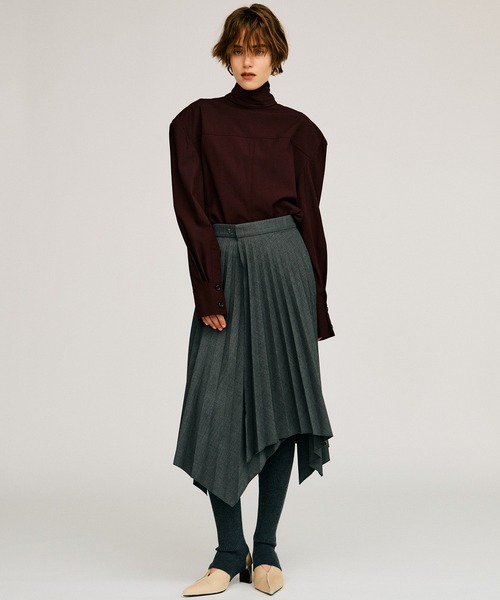 PRANK PROJECT(プランクプロジェクト)の「【2026Autumn Pre-Order】ハイネックパワショルシャツ / High-Neck Power Shoulder Shirt(シャツ/ブラウス・レディース・ブラック/ボルドー/ホワイト・FREE)」の9枚目の写真