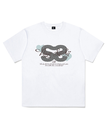 シシコラージュプリンティング半袖Tシャツホワイト