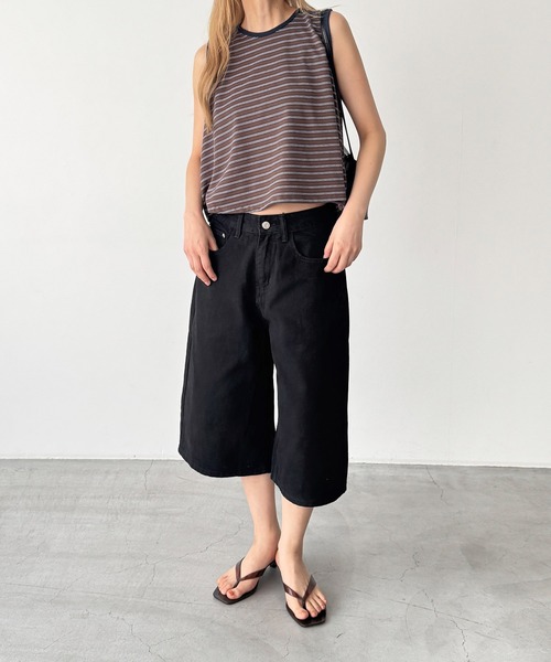 CANAL JEAN(キャナルジーン)の「diggity ツイルバミューダパンツ(その他パンツ・レディース・カーキ/ブラック・SMALL/MEDIUM)」の1枚目の写真