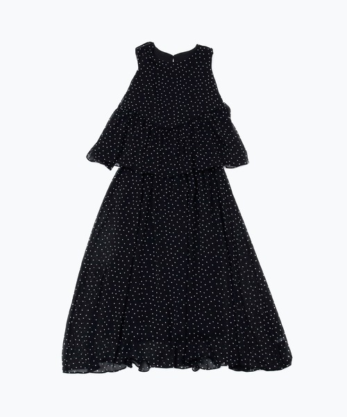 murea（ミュレア）の「ドット柄シアーノースリーブセットアップ風ワンピース（ワンピース・レディース・ブラック/アイボリー・FREE）」の15枚目の写真