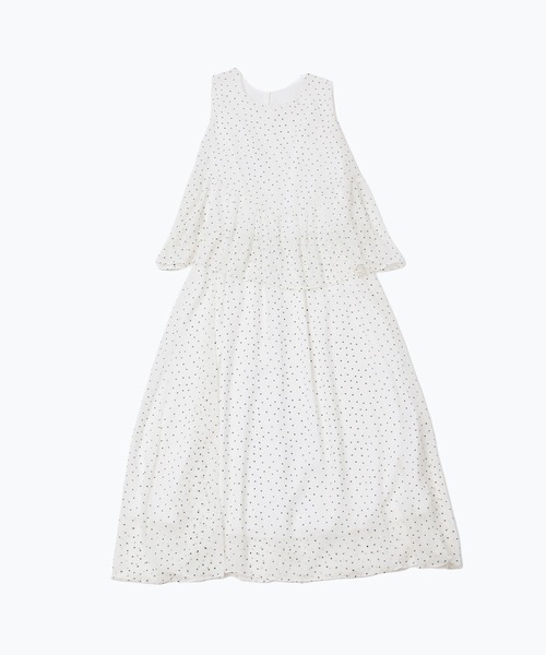 murea（ミュレア）の「ドット柄シアーノースリーブセットアップ風ワンピース（ワンピース・レディース・ブラック/アイボリー・FREE）」の16枚目の写真