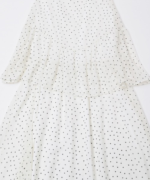 murea（ミュレア）の「ドット柄シアーノースリーブセットアップ風ワンピース（ワンピース・レディース・ブラック/アイボリー・FREE）」の19枚目の写真