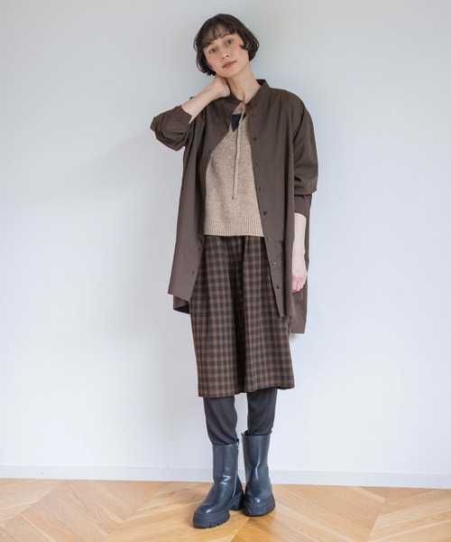 studio CLIP(スタディオクリップ)の「《natural by clip》《セットアイテム》12Gスキッパーベスト&チュニック(シャツ/ブラウス・レディース・ブラック/ブラウン・FREE)」の17枚目の写真