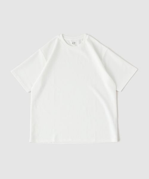 417 EDIFICE(フォーワンセブンエディフィス)の「utility everyday Tシャツ LIGHT ”接触冷感&アンチピリング” | 追加(Tシャツ/カットソー・メンズ・ホワイト/ブラック/チャコールグレー/ライトグレー・SMALL/MEDIUM/LARGE/X-LARGE)」の2枚目の写真