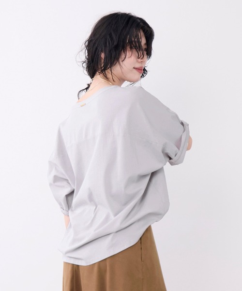 MICA&DEAL（マイカ＆ディール）の「"JACKSON"ロゴプリントハーフスリーブTシャツ（Tシャツ/カットソー・レディース・チャコールグレー/ブラウン/ライトグレー・FREE）」の14枚目の写真