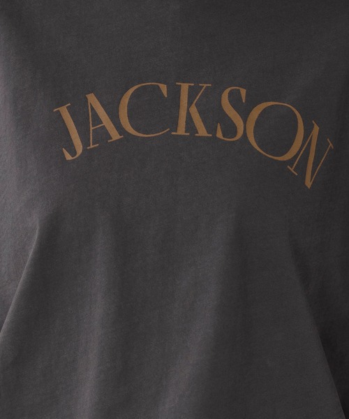 MICA&DEAL（マイカ＆ディール）の「"JACKSON"ロゴプリントハーフスリーブTシャツ（Tシャツ/カットソー・レディース・チャコールグレー/ブラウン/ライトグレー・FREE）」の11枚目の写真