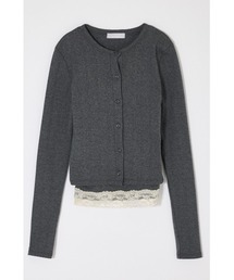 MOUSSY（マウジー）の「【26年AW新作】【EC限定カラー：ブラック】LACY キャミソール & カーディガン（アンサンブル）」