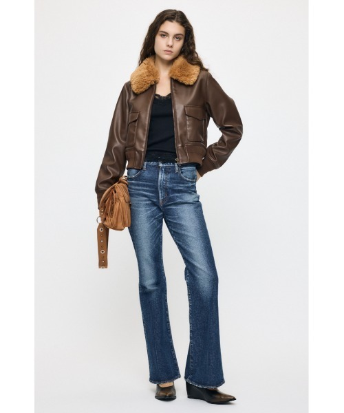 MOUSSY（マウジー）の「【26年AW新作】【WEB限定】LACY キャミソール & カーディガン（アンサンブル・レディース・ブラック/ネイビー/杢グレー/ライトイエロー・FREE）」の6枚目の写真