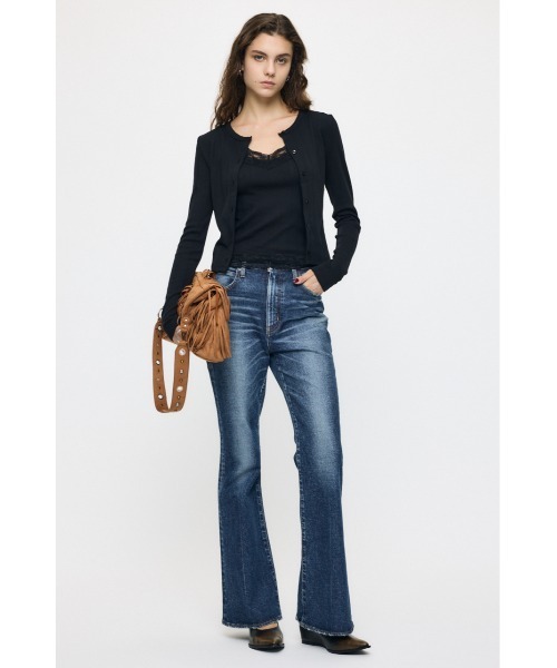 MOUSSY（マウジー）の「【26年AW新作】【WEB限定】LACY キャミソール & カーディガン（アンサンブル・レディース・ブラック/ネイビー/杢グレー/ライトイエロー・FREE）」の7枚目の写真