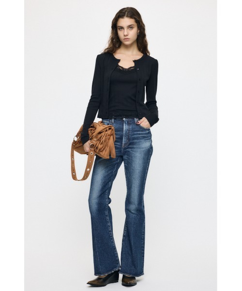 MOUSSY（マウジー）の「【26年AW新作】【WEB限定】LACY キャミソール & カーディガン（アンサンブル・レディース・ブラック/ネイビー/杢グレー/ライトイエロー・FREE）」の8枚目の写真