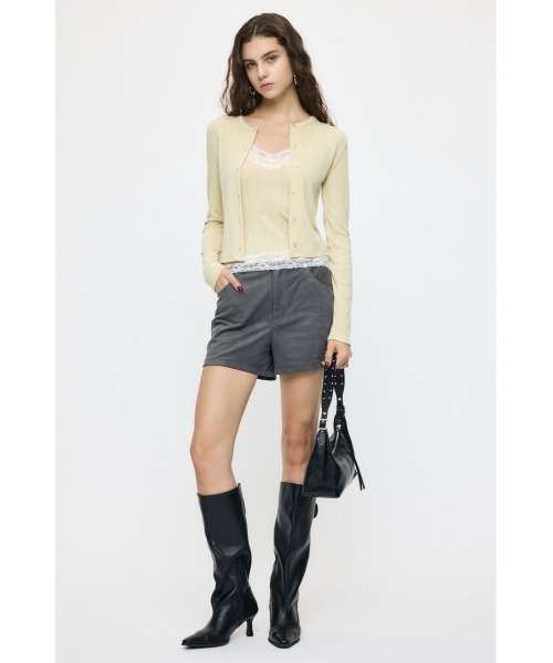 MOUSSY（マウジー）の「【26年AW新作】【WEB限定】LACY キャミソール & カーディガン（アンサンブル・レディース・ブラック/ネイビー/杢グレー/ライトイエロー・FREE）」の14枚目の写真