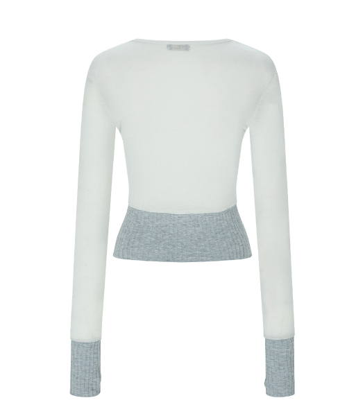 PLEASENOFOLLOW(プリーズノーフォロー)の「Ollie Hooked Cardigan (Pale Blue)(カーディガン/ボレロ・レディース・その他・FREE)」の3枚目の写真