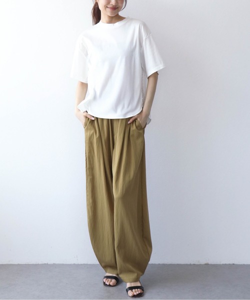 Jines(ジネス)の「ソフトモロッコパンツ(その他パンツ・レディース・グレー/キャメル・38)」の7枚目の写真