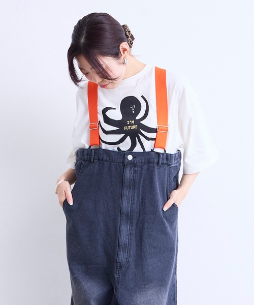 MARKEY'S(マーキーズ)の「プリントワイド長袖Tシャツ/おとな(Tシャツ/カットソー・レディース・ホワイト/杢グレー/ライトブルー・160)」の4枚目の写真