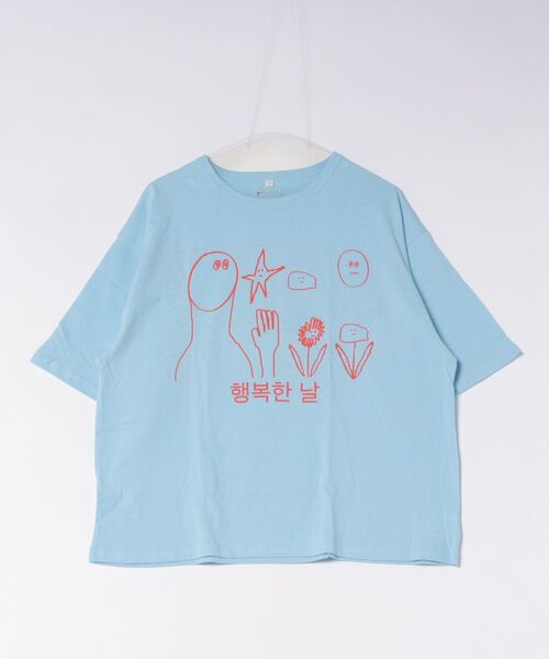 MARKEY'S(マーキーズ)の「プリントワイド長袖Tシャツ/おとな(Tシャツ/カットソー・レディース・ホワイト/杢グレー/ライトブルー・160)」の19枚目の写真