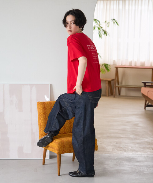 FREAK'S STORE(フリークスストア)の「Coastal Drive ロゴTシャツ(Tシャツ/カットソー・レディース・オフホワイト/ブラウン/レッド・フリ-)」の10枚目の写真