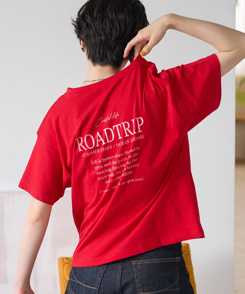FREAK'S STORE(フリークスストア)の「Coastal Drive ロゴTシャツ(Tシャツ/カットソー・レディース・オフホワイト/ブラウン/レッド・フリ-)」の14枚目の写真