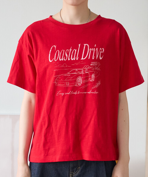 FREAK'S STORE(フリークスストア)の「Coastal Drive ロゴTシャツ(Tシャツ/カットソー・レディース・オフホワイト/ブラウン/レッド・フリ-)」の19枚目の写真