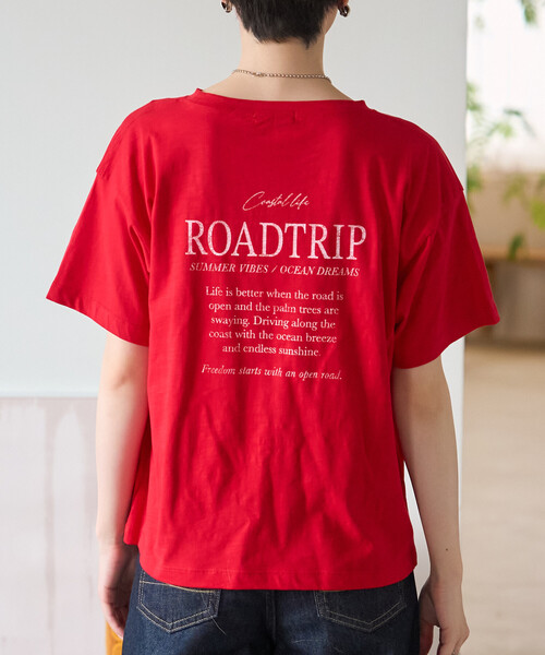 FREAK'S STORE(フリークスストア)の「Coastal Drive ロゴTシャツ(Tシャツ/カットソー・レディース・オフホワイト/ブラウン/レッド・フリ-)」の21枚目の写真