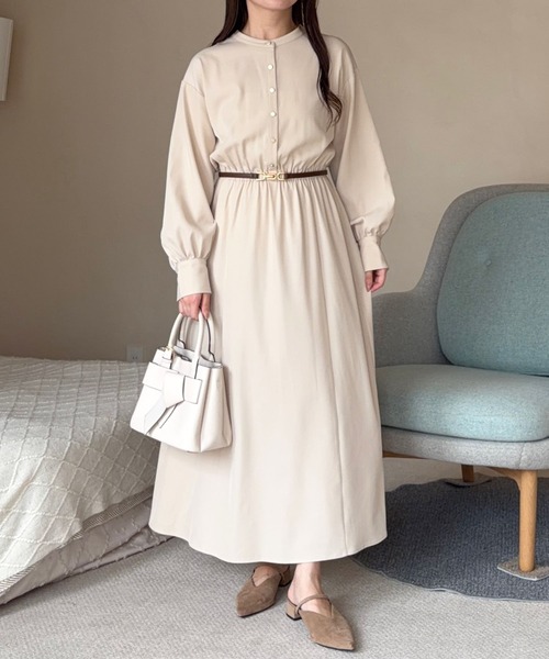 mysty woman(ミスティウーマン)の「【WEB限定/セットアイテム】ニットベストセットワンピース 1086732(ワンピース・レディース・ブラック/ベージュ・FREE)」の10枚目の写真