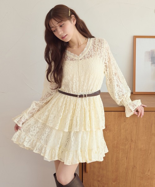 Ambre Neige(アンブルネージュ)の「lace plum Tunic / レースペプラムチュニック(シャツ/ブラウス・レディース・ブラック/オフホワイト/ボルドー/アイボリー・FREE)」の20枚目の写真