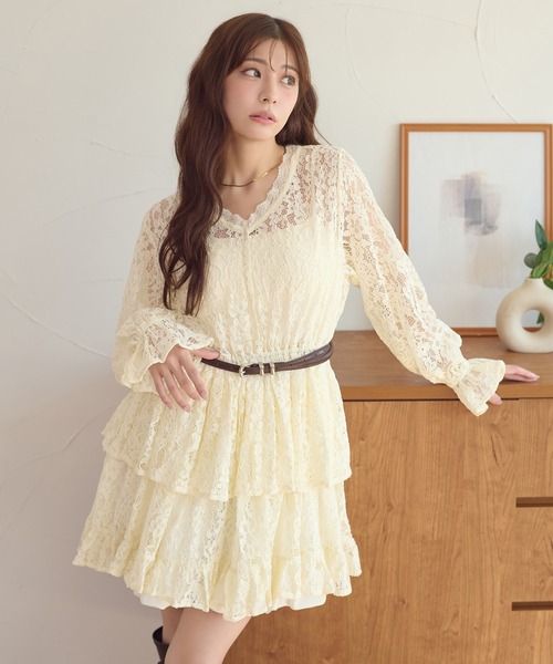 Ambre Neige(アンブルネージュ)の「lace plum Tunic / レースペプラムチュニック(シャツ/ブラウス・レディース・ブラック/オフホワイト/ボルドー/アイボリー・FREE)」の22枚目の写真