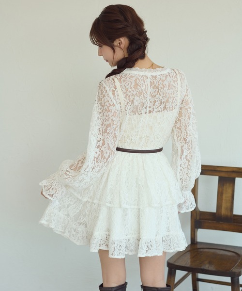 Ambre Neige(アンブルネージュ)の「lace plum Tunic / レースペプラムチュニック(シャツ/ブラウス・レディース・ブラック/オフホワイト/ボルドー/アイボリー・FREE)」の10枚目の写真